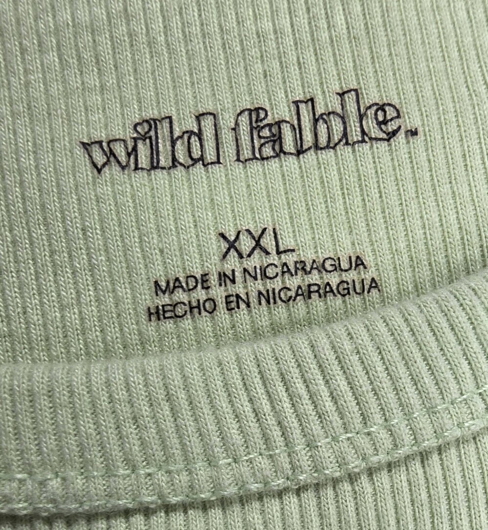 Wild Fable Sage Green Ribbed Cropped Tank Top Size XXL Rn 17730 Sku 0306 - Picture 2 of 4